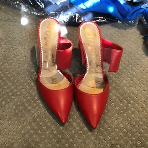 New Sam Edelman red heels slide on